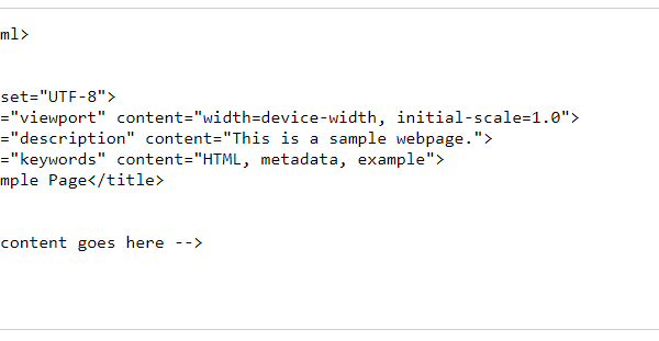 HTML meta Tag