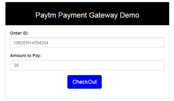 Paytm Payment Gateway Integration in PHP